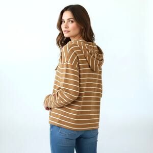 MAURICES Soft Knit Hooded Sweatshirt  Medium  Boho Campy Cottage